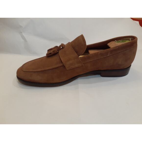 Zara New York Men Tassel Suede Leather Moccasin Slip on Dress Shoes New 10.5
